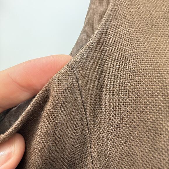 Talbots Brown Linen Sheath Dress Church Office Career Sleeveless Women's Sz 10 - Picture 11 of 14